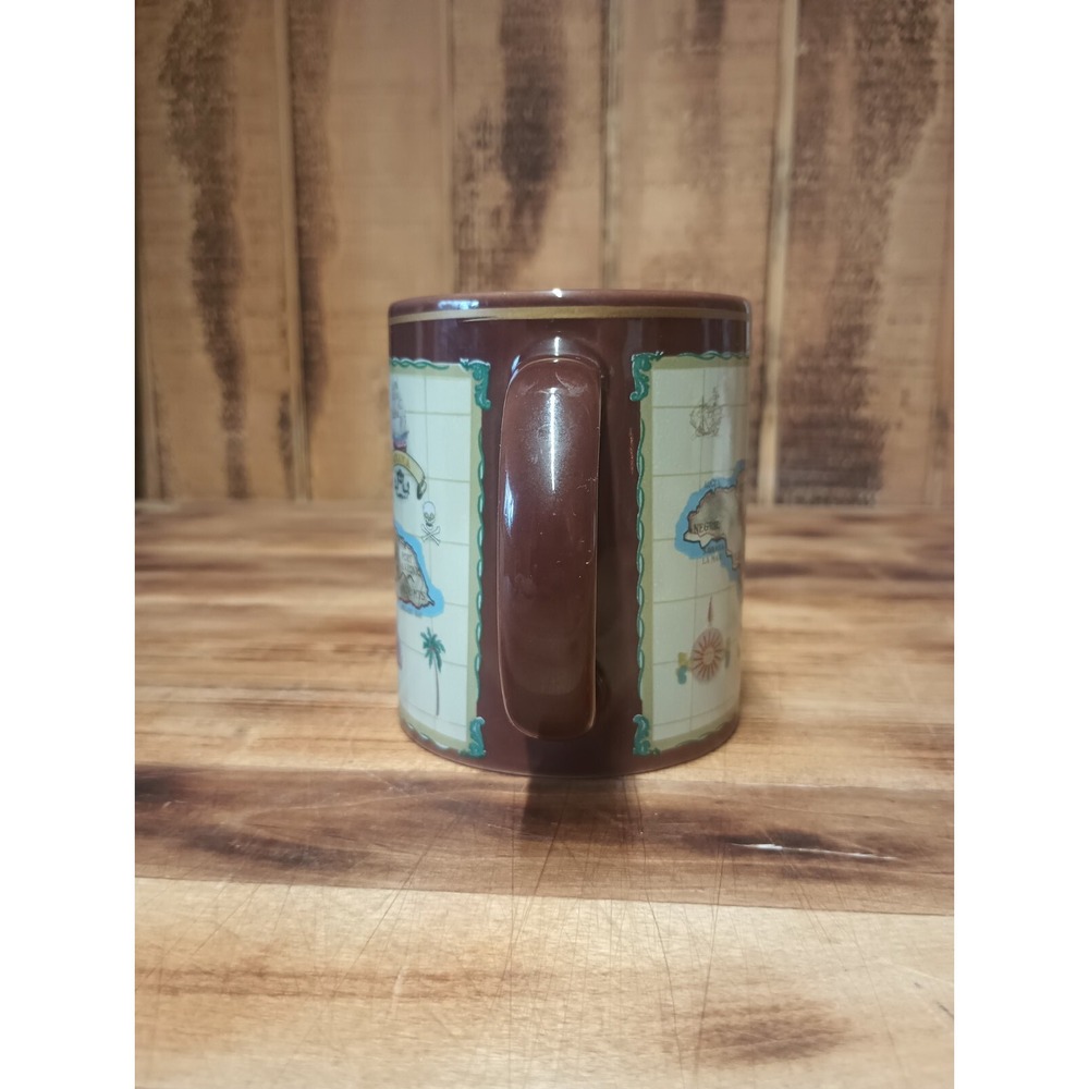 JAMAICA‎ Map Coffee Mug Tea Cup 10oz. Souvenir Brown Ceramic Island Dolphin - Picture 2 of 9